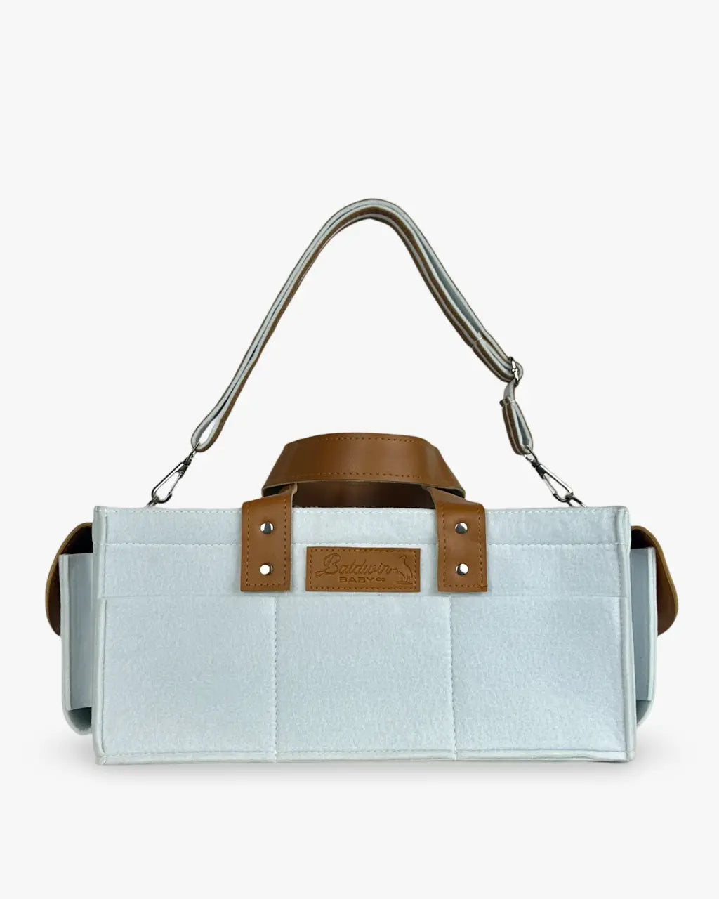 Blue coral baby diaper caddy for nursery storage