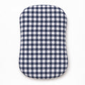 Navy Blue Gingham Ruffle Baby Lounger Cover