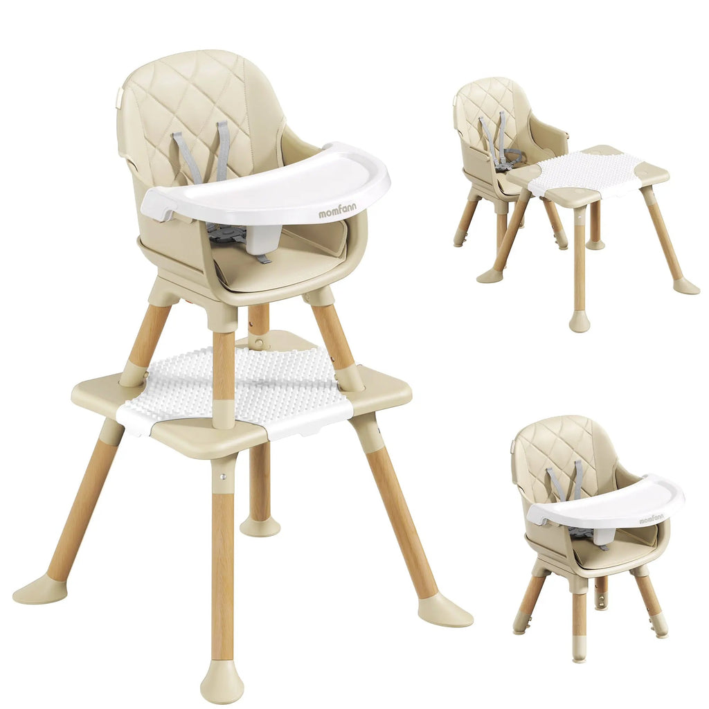 Momfann Baby High Chair with 5-Point Harness