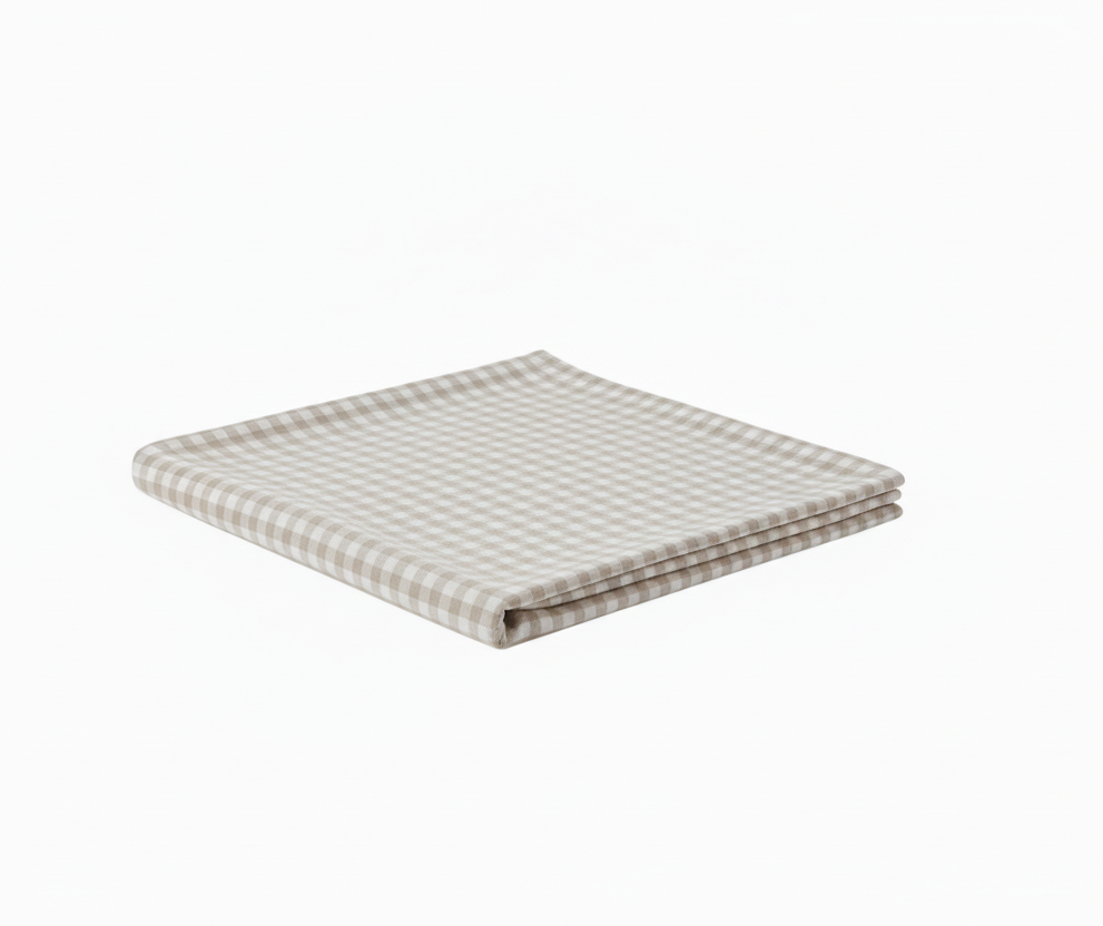 Beige Ghingham Blanket