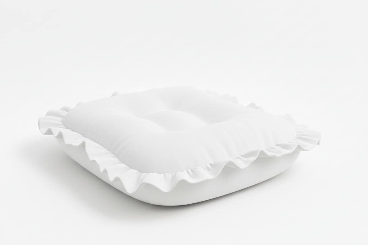 White Ruffle Baby Lounger Cover