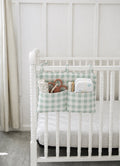 Light Green Checkered Crib Organizer