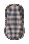 Blue Plaid Ruffle Baby Lounger Cover