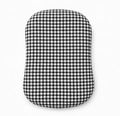 Black Gingham Ruffle Baby Lounger Cover