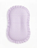 Purple Gingham Ruffle Baby Lounger Cover
