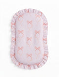 Pink Bow Ruffle Baby Lounger Cover