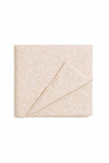 Beige White Floral Crib Quilted Blanket