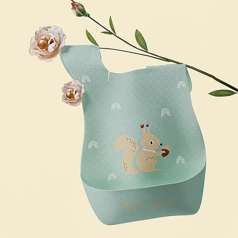 Infant Waterproof Print Bib – Super Soft Saliva Pocket, Children’s Complementary Food Rice Bibs, Burp Cloths, Baby Essentials