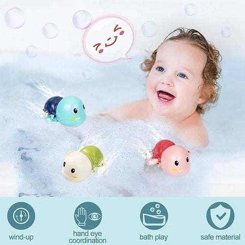 Baby Bath Toys – Cute Swimming Turtle & Whale Water Toys, Classic Wind-Up Clockwork Pool & Beach Fun for Kids