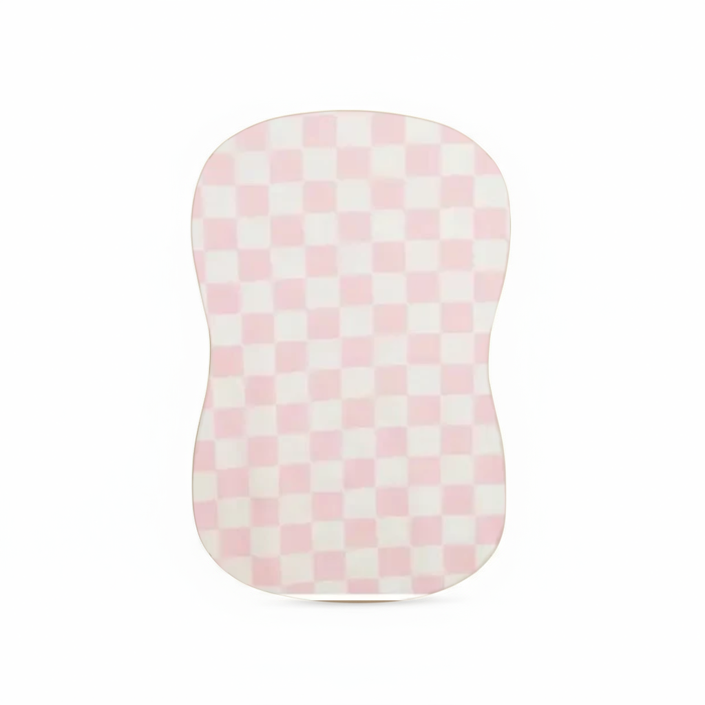 Pink White Checkered Baby Lounger Cover