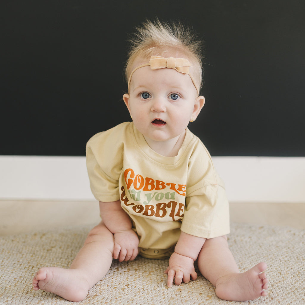 Gobble Til You Wobble T-Shirt Romper