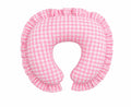 Pink Gingham Nursing Pillow Cover